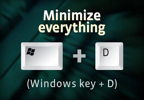 Phím tắt Windows + D